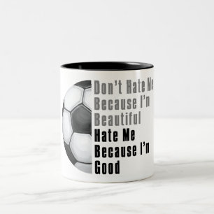 Im schönen Im guten Fußballball Zweifarbige Tasse