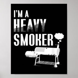Im schweren Raucher Grillen Grillen Fleisch Pig Fu Poster