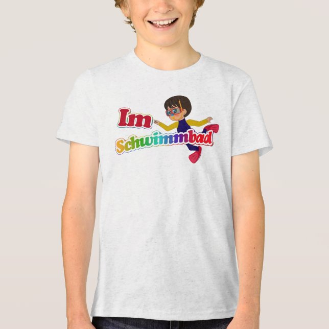 Im Schwimmbad Tri-Blend Shirt (Vorderseite)