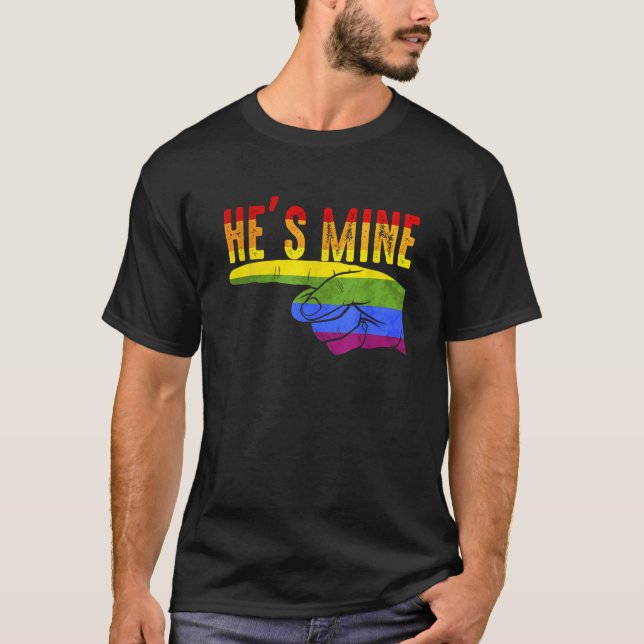 Im seiner Hes Mine Gay Couple Lesbian Matching Out T-Shirt (Vorderseite)