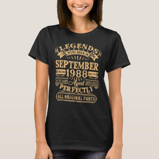 Im September 1988 waren 34 Jahre alte Legenden Geb T-Shirt