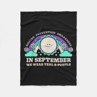Im September tragen wir Aquamarine Lila Suizidpräv Fleecedecke