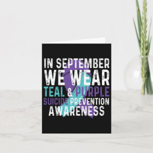 Im September tragen wir Aquamarine Lila Suizidpräv Karte