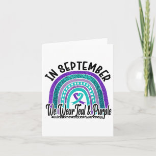 Im September tragen wir Aquamarine Lila Suizidpräv Karte