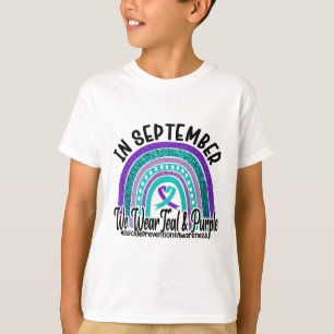 Im September tragen wir Aquamarine Lila Suizidpräv T-Shirt