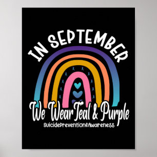 Im September tragen wir Aquamarine und Lila Selbst Poster