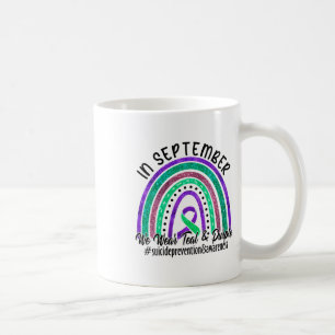 Im September tragen wir Aquamarine und Lila Suizid Kaffeetasse