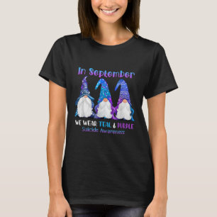 Im September tragen wir Aquamarinen & Lila Rib T-Shirt