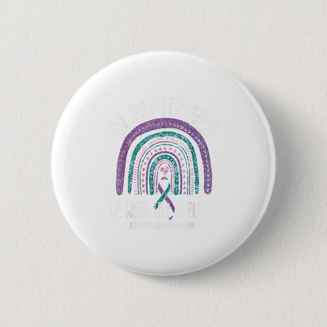 Im September tragen wir Aquamarinen Lila Ribbon-Su Button (Vorderseite)
