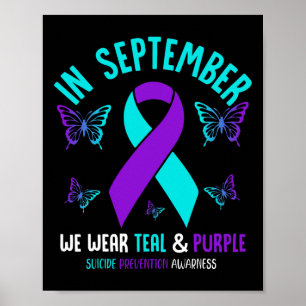 Im September tragen wir Aquamarinen Lila Ribbon-Su Poster