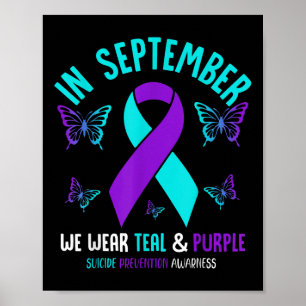 Im September tragen wir Aquamarinen Lila Ribbon-Su Poster