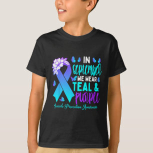 Im September tragen wir Aquamarinen Lila Ribbon-Su T-Shirt