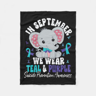 Im September tragen wir Aquamarinen und Lila Selbs Fleecedecke