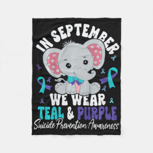 Im September tragen wir Aquamarinen und Lila Selbs Fleecedecke