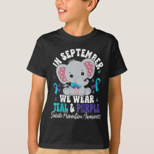 Im September tragen wir Aquamarinen und Lila Selbs T-Shirt
