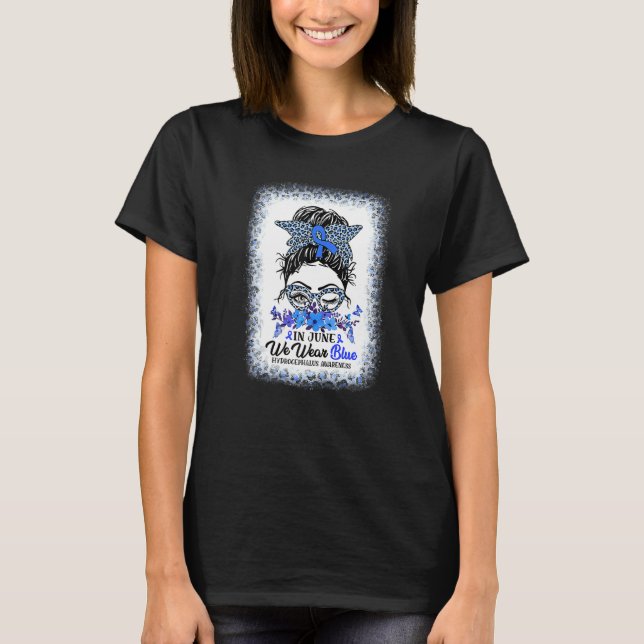 Im September tragen wir Blaues Hydrocephalus-Bewus T-Shirt (Vorderseite)