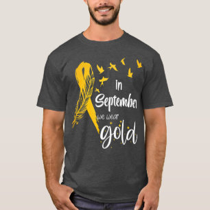 Im September tragen wir das Bewusstsein für Krebs T-Shirt