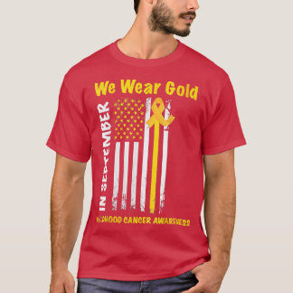 Im September tragen wir das Gold Flag Kinderkrebs T-Shirt