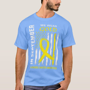 Im September tragen wir das Gold Flag Kinderkrebs T-Shirt