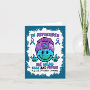 Im September tragen wir das Teal Purple Ribbon zur Karte