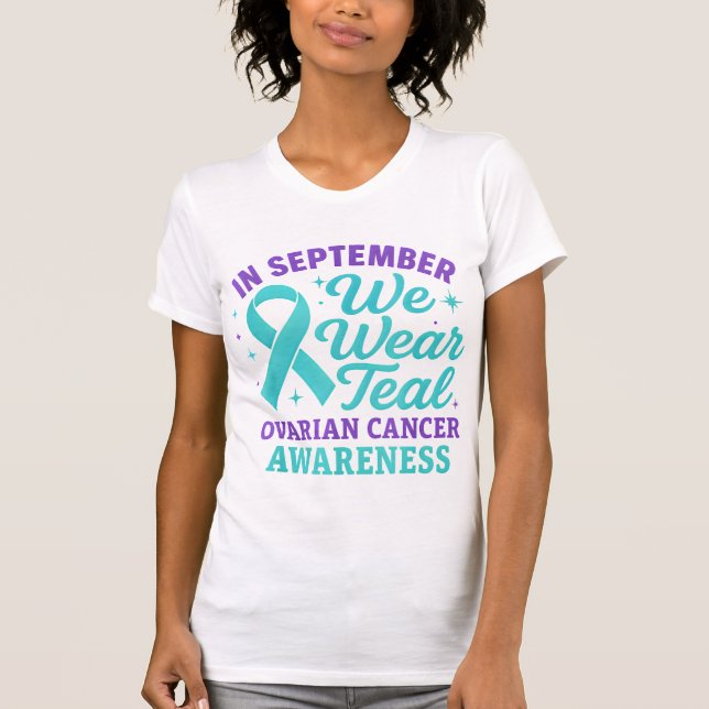 Im September tragen wir ein Aquamarines Ovarialkar T-Shirt (Vorderseite)