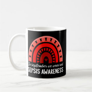 Im September tragen wir ein rotes Sepsis-Bewusstse Kaffeetasse