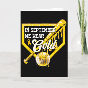 Im September tragen wir Gold Baseball Drip Junge K Karte