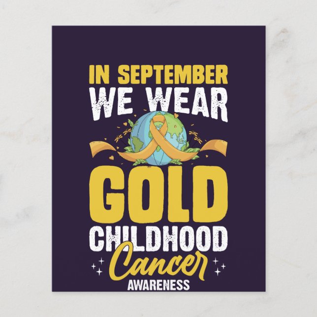 Im September tragen wir Gold Childhood Cancer Awar Flyer (Vorne)