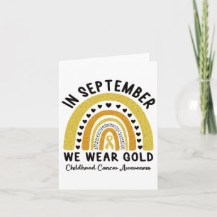 Im September tragen wir Gold Childhood Cancer Awar Karte