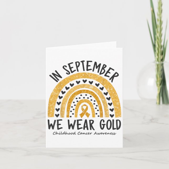 Im September tragen wir Gold Childhood Cancer Awar Karte (Vorderseite)
