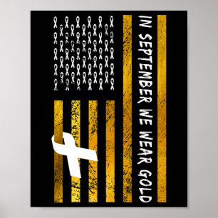 Im September tragen wir Gold Childhood Cancer Awar Poster