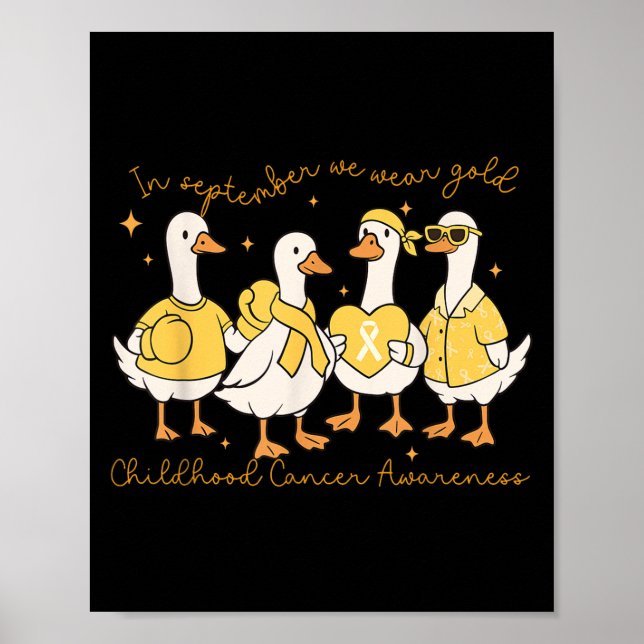 Im September tragen wir Gold Childhood Cancer Awar Poster (Vorne)