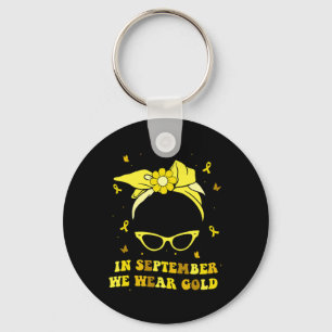 Im September tragen wir Gold Childhood Cancer Awar Schlüsselanhänger