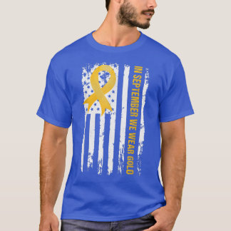 Im September tragen wir Gold Childhood Cancer Awar T-Shirt