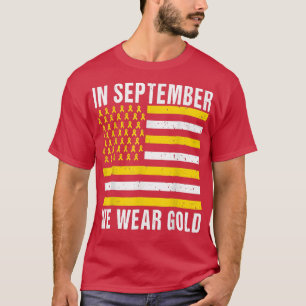 Im September tragen wir Gold Childhood Cancer Awar T-Shirt