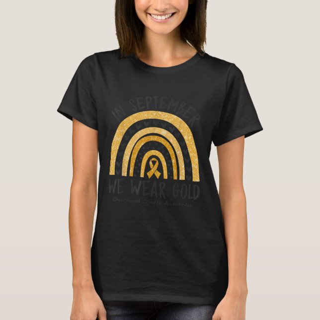 Im September tragen wir Gold Childhood Cancer Awar T-Shirt (Vorderseite)