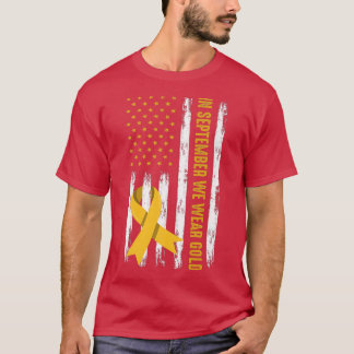 Im September tragen wir Gold Childhood Cancer Awar T-Shirt