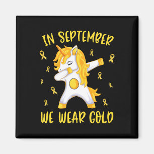 Im September tragen wir Gold Einhorn Kinderkrebs Magnet