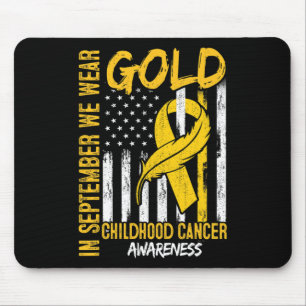 Im September tragen wir Gold Flag Ribbon Childhood Mousepad