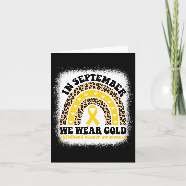 Im September tragen wir Gold Rainbow Childhood Can Karte (Vorderseite)