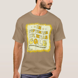Im September tragen wir Gold Retro Kinderkrebs A T-Shirt