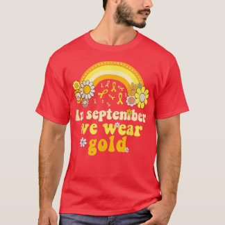 Im September tragen wir Gold Retro Kinderkrebs A T-Shirt