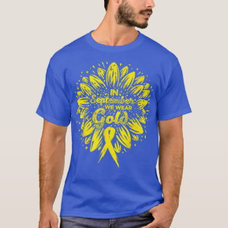 Im September tragen wir Gold Sonnenblumen Ribbon C T-Shirt