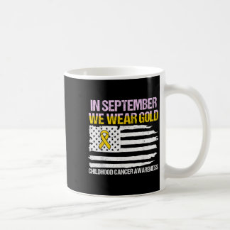 Im September tragen wir Gold US Flag Kinderkrebs Kaffeetasse