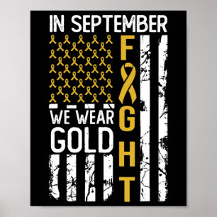 Im September tragen wir Gold USA Childhood Cancer Poster