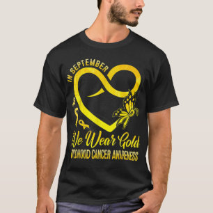 Im September tragen wir goldene goldene Ribbon-Kin T-Shirt