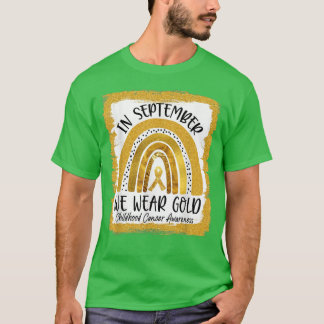 Im September tragen wir goldene Ribbon-Kinderkrebs T-Shirt