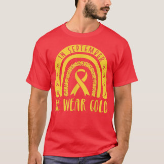 Im September tragen wir goldene Ribbon-Kinderkrebs T-Shirt