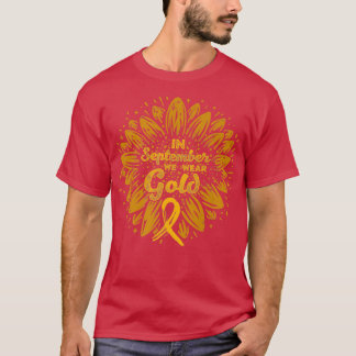 Im September tragen wir goldene Ribbon-Kinderkrebs T-Shirt