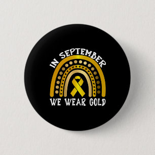 im September tragen wir goldenen Fußball und Kürbi Button